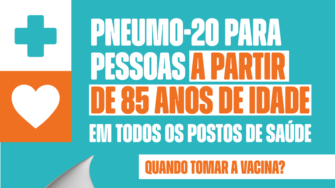 Fortaleza disponibiliza vacina Pneumo 20 para idosos a partir de 85 anos